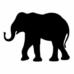 elephant silhouette vector, elephant icon logo vector