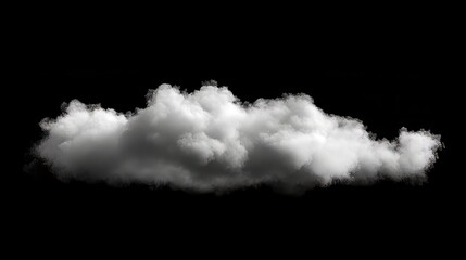 Flying Through Clouds Toward Black Background, Digital Animation and 3D Render VFX
