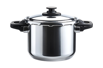 Pressure cooker saucepan isolated on transparent background