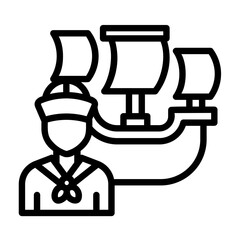 sailor Line Icon