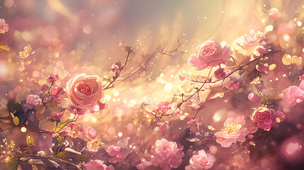 the grace of pink blossom flower