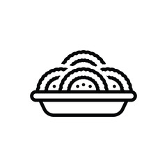 Black line icon for gujiya