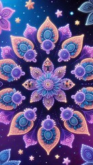 Floral Scroll Abstraction”