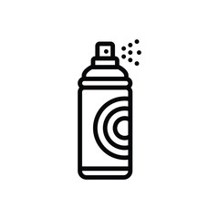 Black line icon for spray