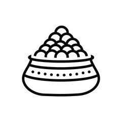 Black line icon for sweets
