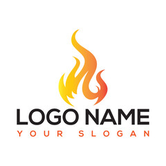 Fire Icon Logo Design Element,