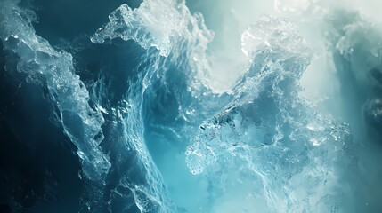 Fototapeta premium Stunning Glacial Ice Abstract Texture Background 