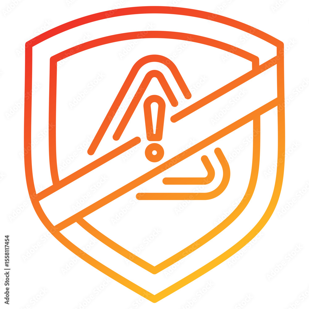 Poster mitigation line gradient icon