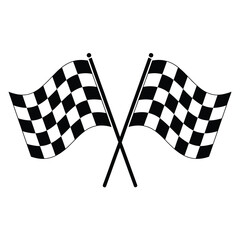 Checkered Race Flags Crossed