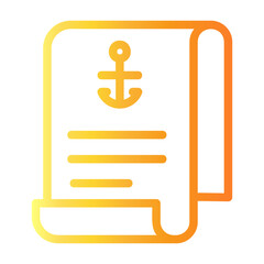 sailor Line Gradient Icon