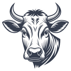 Vintage Hand-Drawn Bison Head Illustration in Engraving Style vector file