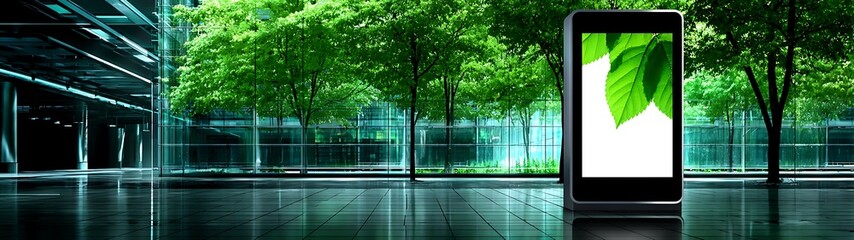 Modern Building with Greenery