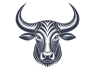 Vintage Hand-Drawn Bison Head Illustration in Engraving Style vector file