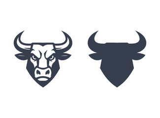 Minimalist Vector Cow Head Illustration for Farm and Dairy Branding vector file