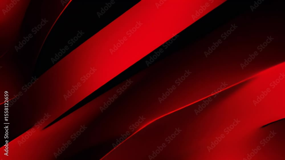 Poster dynamic red and black abstract shapes in motion