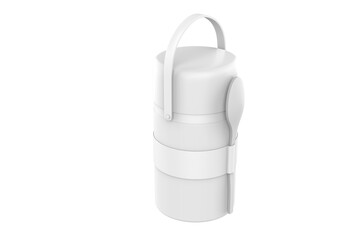 Stainless Steel Lunch Box, Insulated Bento Lunch Box. 3d illustration