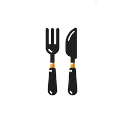 Fork and knife icon vector.