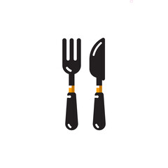 Fork and knife icon vector.