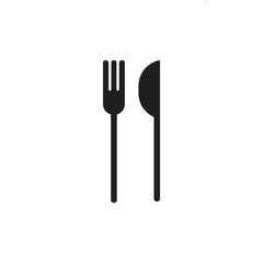 Fork and knife icon vector.