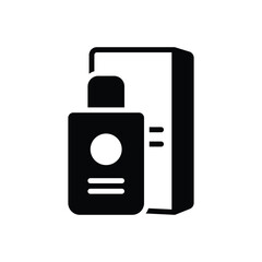 Black solid icon for perfume