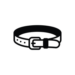 Black solid icon for belt