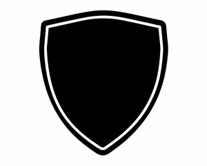 Shield silhouette, Shield icon. Shield flat vector illustration design