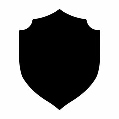 Shield silhouette, Shield icon. Shield flat vector illustration design