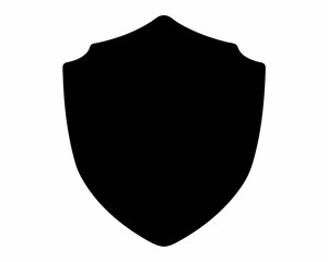 Shield silhouette, Shield icon. Shield flat vector illustration design