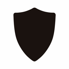 Shield silhouette, Shield icon. Shield flat vector illustration design