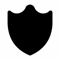 Shield silhouette, Shield icon. Shield flat vector illustration design