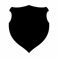 Shield silhouette, Shield icon. Shield flat vector illustration design