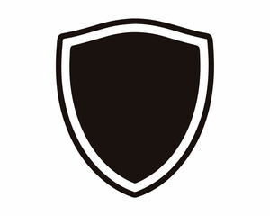 Shield silhouette, Shield icon. Shield flat vector illustration design