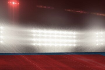 Composite image of playing field indoor