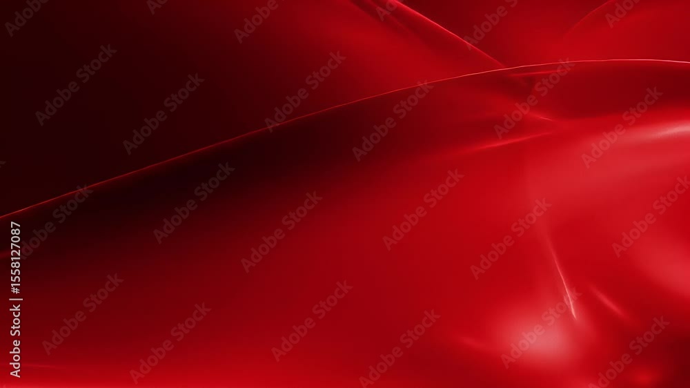 Poster Dynamic Red Fabric Texture in Motion
