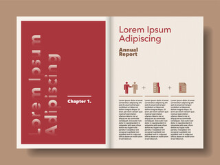 모던한 도비라 내지 디자인, 브로셔, 연차보고서, 리플렛, 전단지, 프레젠테이션 - Modern Layout Design for Contents and Chapter Intro Page - brochures, annual reports, flyers