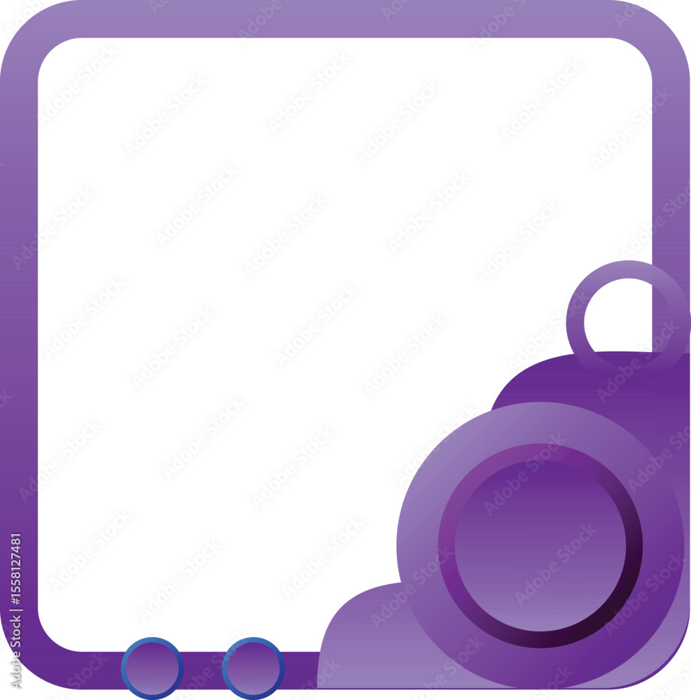 Poster square frame in gradient geometric abstract theme isolated
