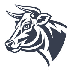 Vintage Hand-Drawn Bison Head Illustration in Engraving Style vector file