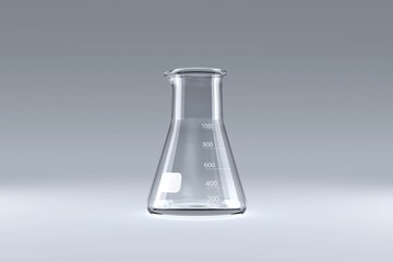 Laboratory flask with chemical solution