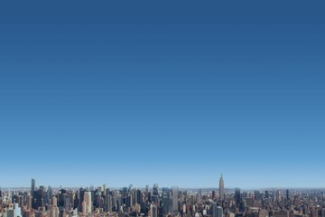 Obraz premium Aerial view of a city on a sunny day