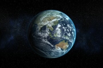 Image of the earth on black background