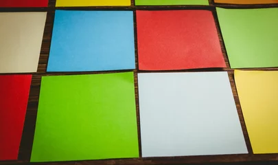 Fototapete Arrangement of square shaped papers © vectorfusionart