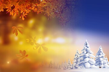 Autumn changing to winter