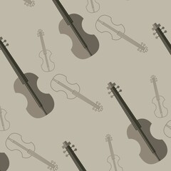 Image of violin outlines on grey background