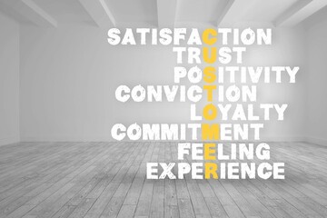 Customer terms written in bright room