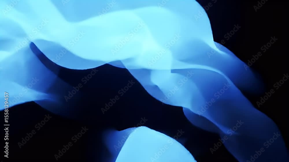 Poster abstract blue rippling motion in a dark setting