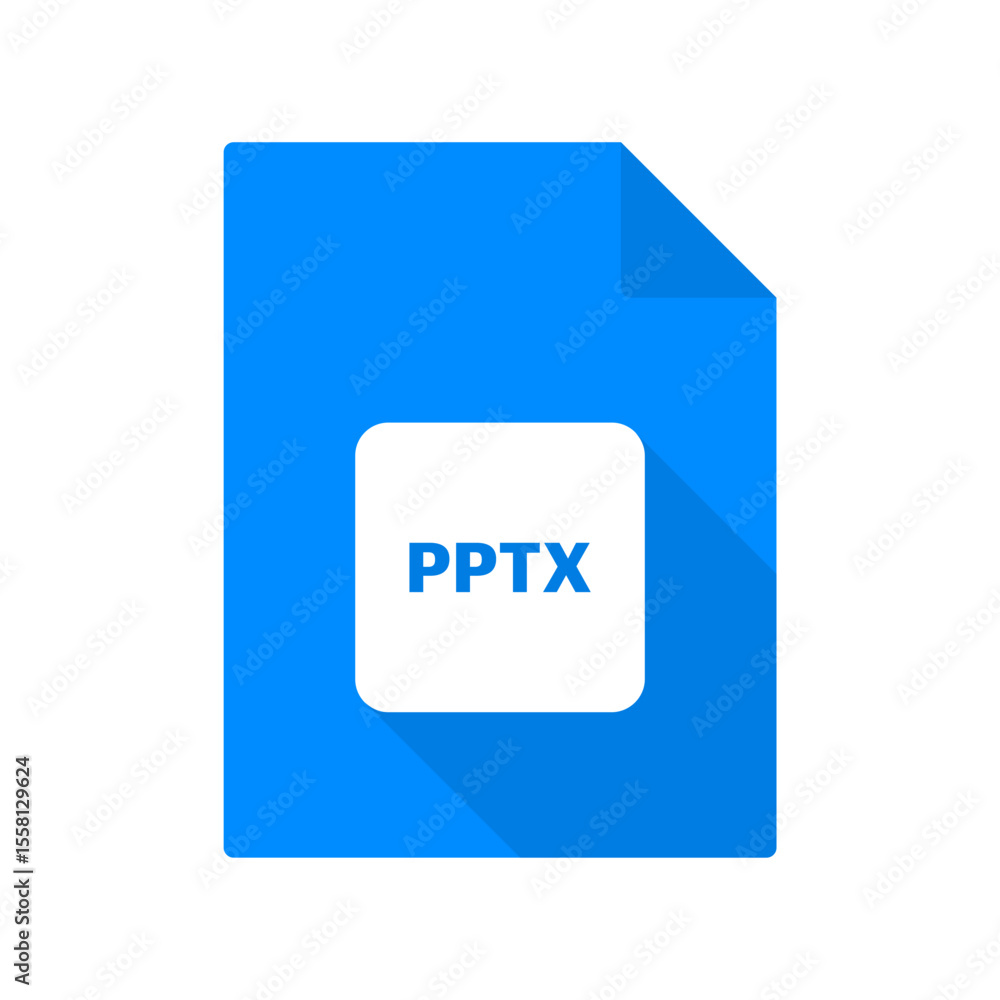 Fototapete pptx vector file icon on transparent background