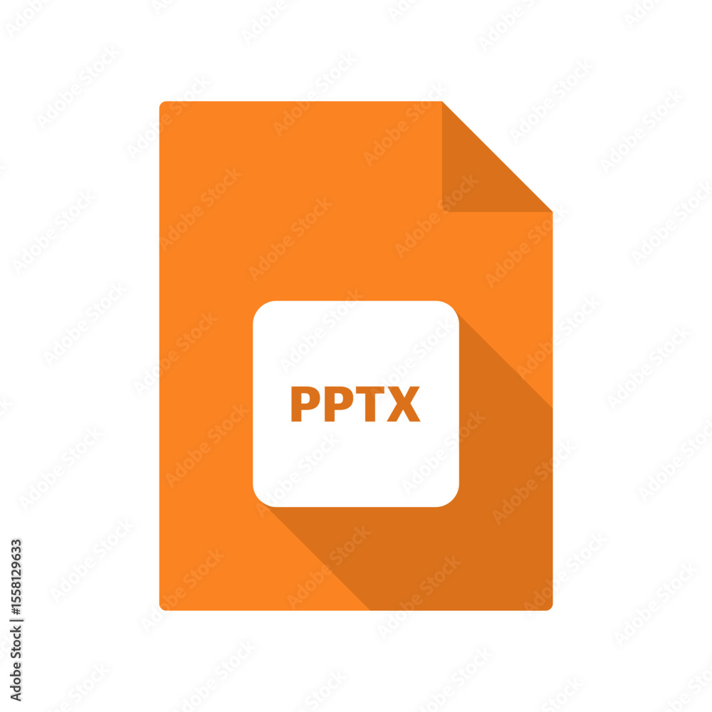 Fototapete pptx vector file icon on transparent background