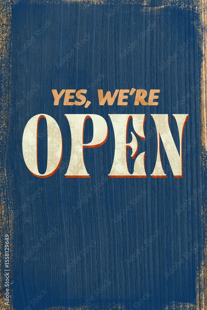 Aufkleber digitally composite image of yes were open text