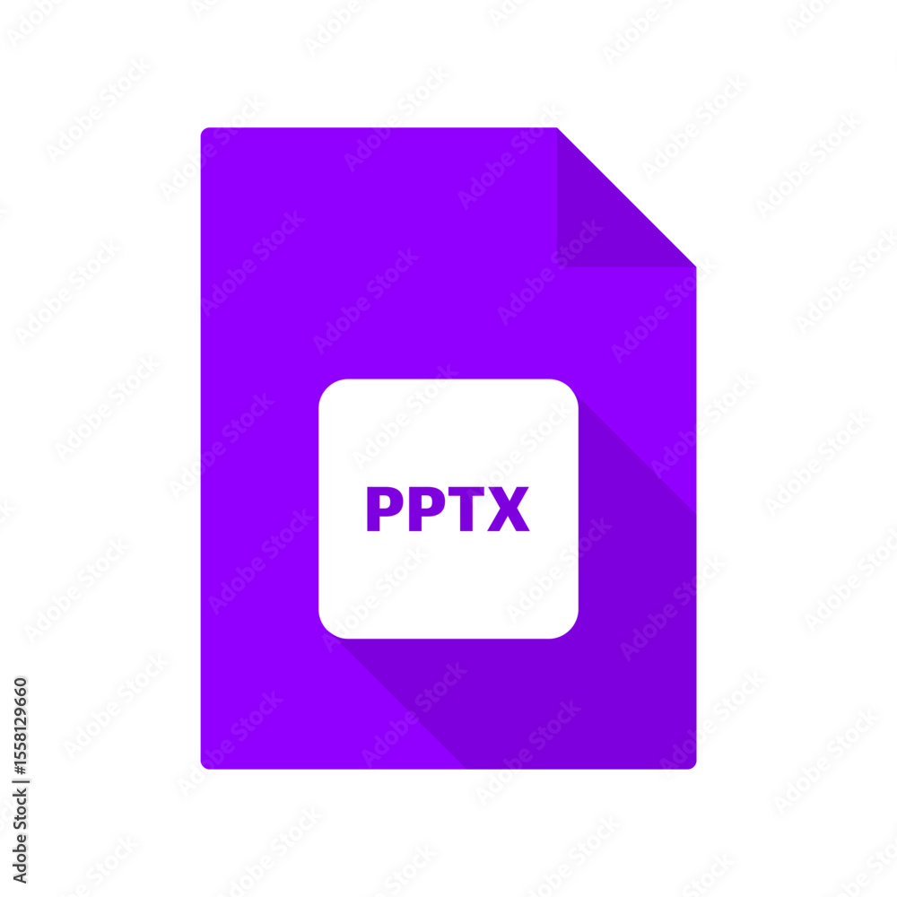 Fototapete pptx vector file icon on transparent background