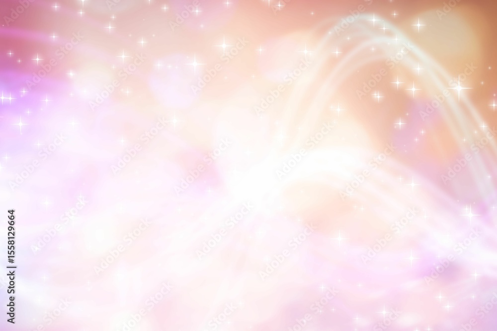 Aufkleber dreamy pastel gradient is flowing across abstract digital illustration with soft bokeh and sparkles